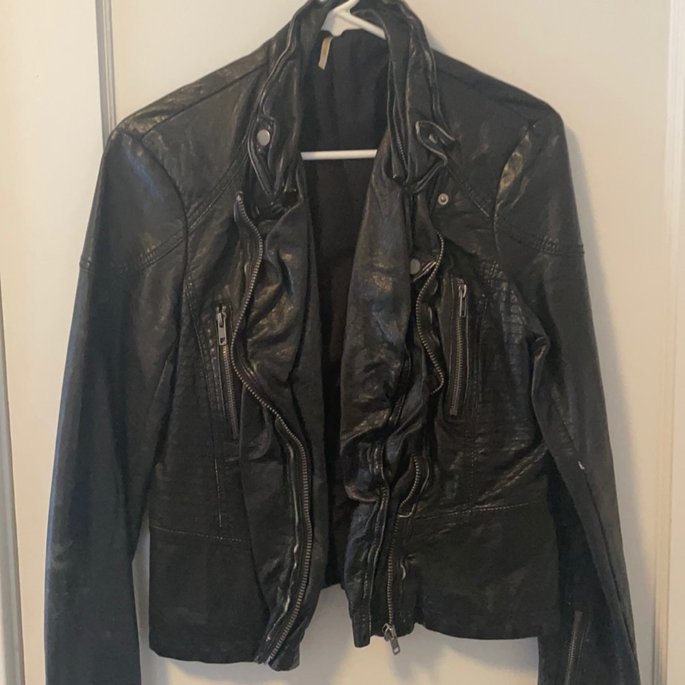 Free people leather jacket